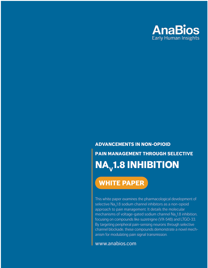 [White Paper] ADVANCEMENTS IN NON-OPIOID  PAIN MANAGEMENT THROUGH SELECTIVE NAV 1.8 INHIBITION